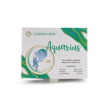 Laterra Gems Zodiac Crystal Set-Aquarius | Shop Laterra Gems